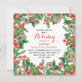 ホリデーパ企業のーティフローラクリスマス 招待状 (正面)
