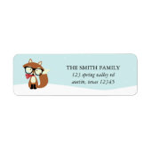 ホリデーヒップスターブラウンキツネ ラベル (正面)