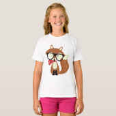 ホリデーヒップスターブラウンキツネ Tシャツ (正面フル)