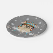 ホリデーヒップスターラマ ペーパープレート (アングル)