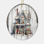 ホリデービクトリアンチャーム – クリスマスハウスオーナメント セラミックオーナメント (左)