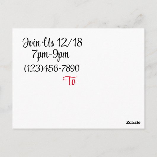 ホリデービジネスはがき/招待状 ポストカード (裏面)