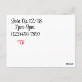 ホリデービジネスはがき/招待状 ポストカード (裏面)