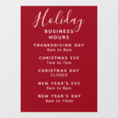 ホリデービジネスアワーズレッドホワイトカスタム  ウィンドウサイン (シート)