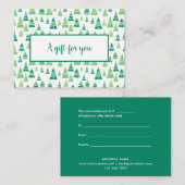 ホリデービジネスギフト券 クリスマスツリー 割引カード (正面/裏面)