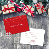 ホリデービジネスギフト証明書 雪の結晶 割引カード