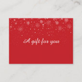 ホリデービジネスギフト証明書 雪の結晶 割引カード (正面)