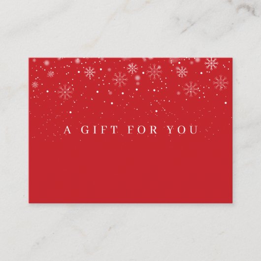 ホリデービジネススノーフレークギフト券 割引カード (正面)