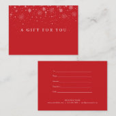 ホリデービジネススノーフレークギフト券 割引カード (正面/裏面)