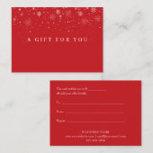 ホリデービジネススノーフレークギフト券 割引カード (正面/裏面)