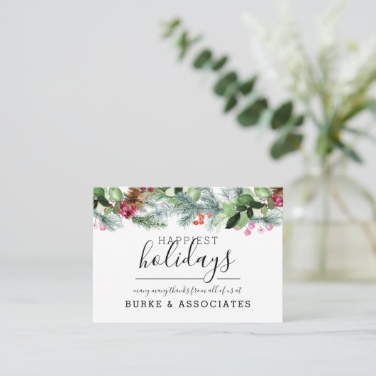 ホリデービジネスパーソナライズされた 名刺 (スタンド正面)