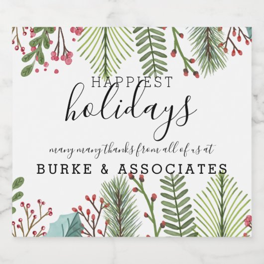 ホリデービジネス フォリア クリスマス スパークリングワインラベル (シングルラベル)