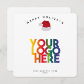 ホリデービジ企業のネスロゴのクリスマスカード (正面/裏面)