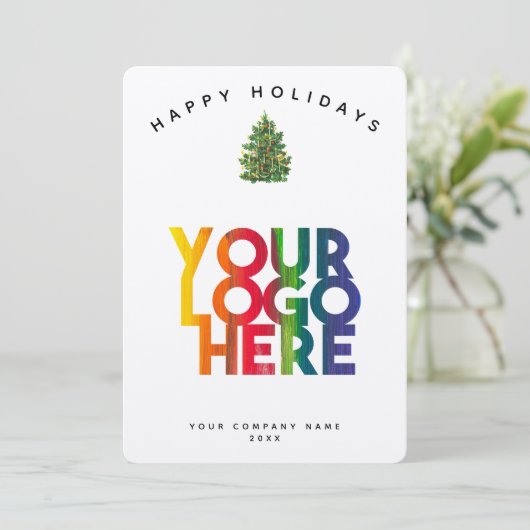 ホリデービジ企業のネスロゴのクリスマスカード (スタンド正面)