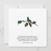 ホリデービジ企業のネスロゴのクリスマスカード (裏面)