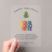 ホリデービジ企業のネスロゴのクリスマスカード アクリル招待状 (インサイチュ (ポータブル))