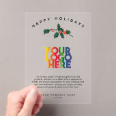 ホリデービジ企業のネスロゴのクリスマスカード アクリル招待状 (インサイチュ (ポータブル))
