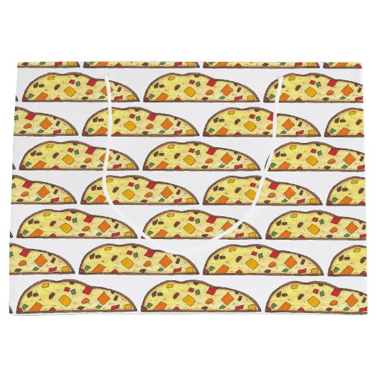 ホリデービスコティイタリアンクリスマスグルメ抱き枕 ラージペーパーバッグ (正面)