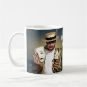 ホリデービベス。壊れた生き物が休憩をとっている コーヒーマグカップ (左)