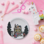 ホリデービレッジシーン ペーパープレート (パーティー)