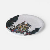 ホリデービレッジシーン ペーパープレート (アングル)