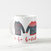 ホリデービーブスアグリーなセーターおもしろいクリスマス コーヒーマグカップ (正面左)