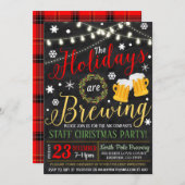 ホリデービールパーティの招待状 招待状 (正面/裏面)