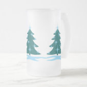 ホリデービールマグフェスティバルクリスマスツリービールグラス フロストグラスビールジョッキ (正面右)