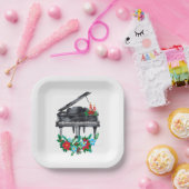 ホリデーピアノコンサートリサイタル ペーパープレート (パーティー)