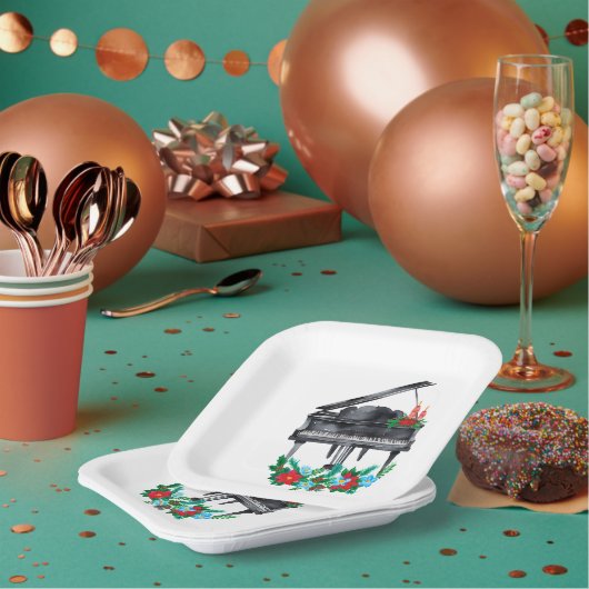 ホリデーピアノコンサートリサイタル ペーパープレート (複数)