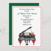 ホリデーピアノ音楽コンサートのご案内 招待状 (正面/裏面)