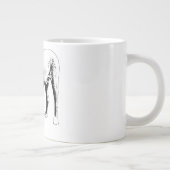 ホリデーピットブル、静かなまなざし ジャンボコーヒーマグカップ (右)