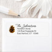 ホリデーピネコーンサンクスギビング差出人住所 ラベル (インサイチュ)