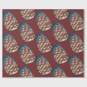 ホリデーピネコーンラッピング紙 ラッピングペーパー (フラット)