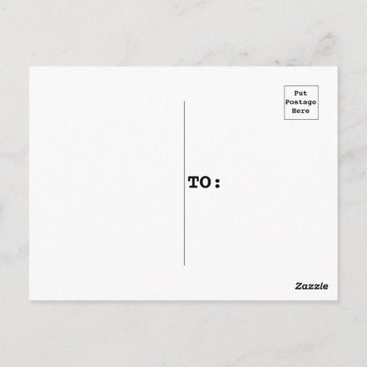 ホリデーピンクとブルーの樺の木ツリーとスノーフレーク ポストカード (裏面)