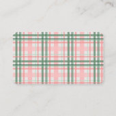 ホリデーピンクと緑おむつラッフルベビーシャワー エンクロージャーカード (裏面)