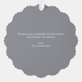 ホリデーピンクジョイリースボタニカル オーナメントカード (裏面)