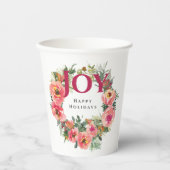 ホリデーピンクジョイリースボタニカル 紙コップ (正面)