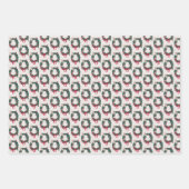 ホリデーピンクナツクラッカースノーフレーク ラッピングペーパーシート (正面2)