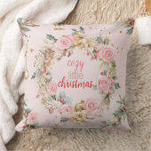 ホリデーピンクメリークリスマスボークスリースカスタム クッション (ブランケット)