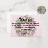 ホリデーピンクリースクリスマス感謝していパーティーユー ノートカード (正面/裏面インサイチュ)