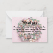 ホリデーピンクリースクリスマス感謝していパーティーユー ノートカード (正面)