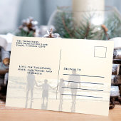 ホリデーピースジョイエレガントラブスノーフレーク4写真 シーズンポストカード