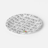 ホリデーピースラブジョイクリスマスホリーアーティザン ペーパープレート (アングル)