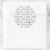 ホリデーピースラブジョイクリスマスホリー文字おもしろい ラウンドシール (バッグ)