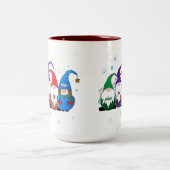 ホリデーピースラブジョインホープ格言コーヒーマグ ツートーンマグカップ (中央)