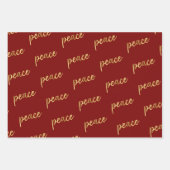 ホリデーピース |金フェイク箔の書道白 ラッピングペーパーシート (正面)