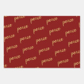 ホリデーピース |金フェイク箔書跡ブラック ラッピングペーパーシート (正面3)