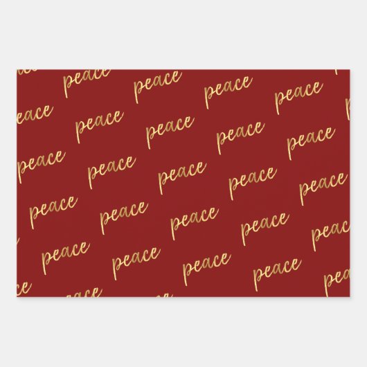 ホリデーピース |金フェイク箔書跡ブラック ラッピングペーパーシート (正面3)