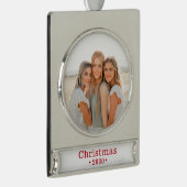 ホリデーファミリーフォトシルバーメッキバナーオーナメント シルバープレートバナーオーナメント (右)